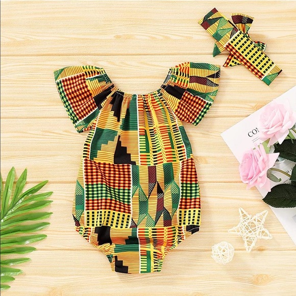 African Style Baby Girl Romper - Picture 1 of 4